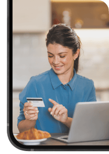 Women with Card